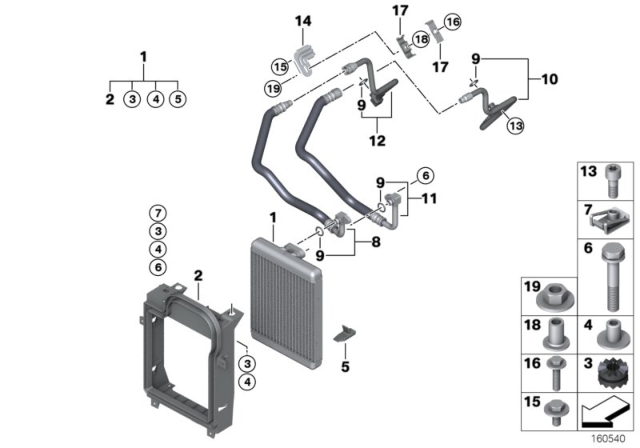 2010 BMW X5 Bracket Oil Pipe Diagram for 17201712209