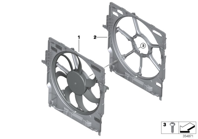 2015 BMW X5  Fan Shroud Diagram for 17428618245