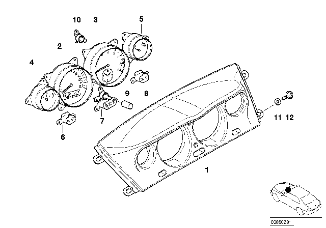 2002 BMW Z8  Petrol Gauge Diagram for 62118383649