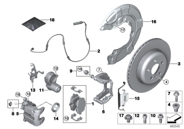 2019 BMW X3  Repair Kit, Actuator Emf Diagram for 34216887383