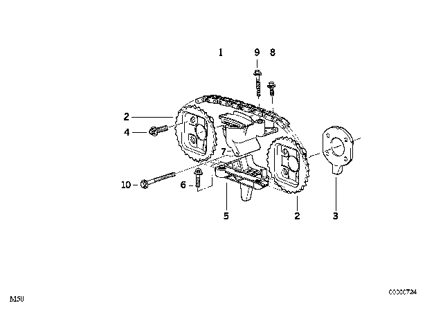 1995 BMW 325is  Impulse Sending Wheel Diagram for 11311726386