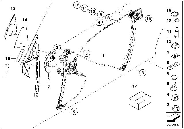 2003 BMW 325Ci  Sealing Tape Diagram for 05232155101