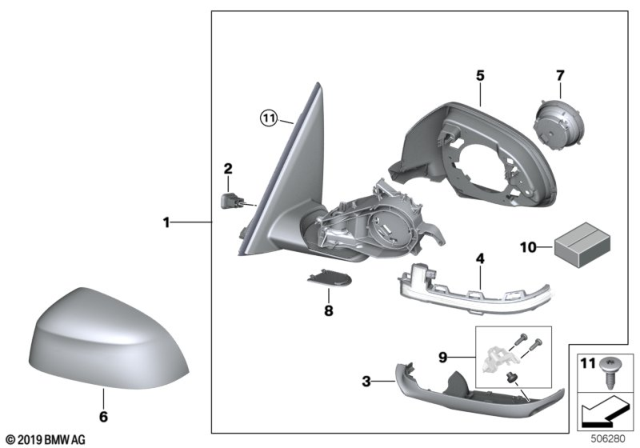 2020 BMW X3  HOUSING LOWER SECTION, LEFT Diagram for 51167468255