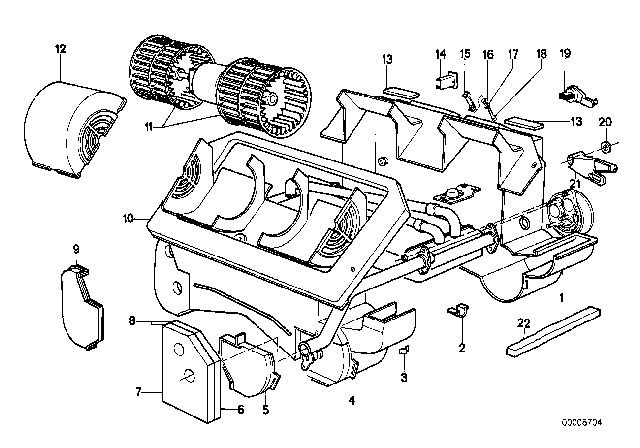 1983 BMW 320i  Clamp Diagram for 64111354630