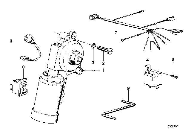 1981 BMW 528i  Microswitch Diagram for 61319056544