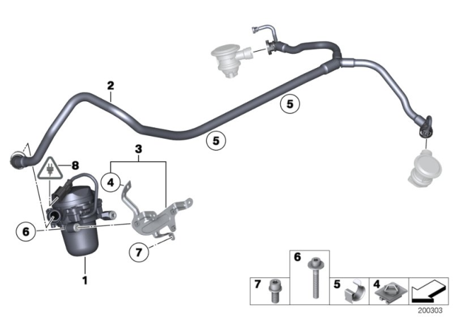 2010 BMW 760Li Pressure Hose Assy Diagram for 11727577820