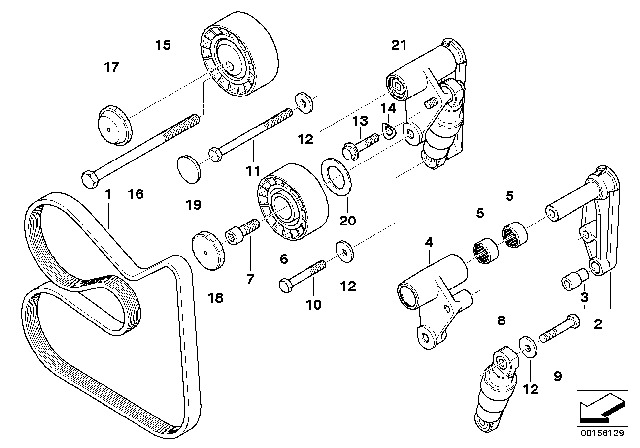 2004 BMW X3  Protection Cap Diagram for 11281435114