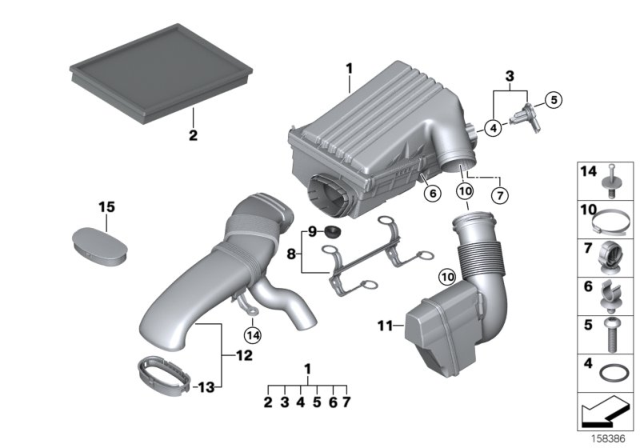 2007 BMW X5  Rubber Mounting Diagram for 13717556536