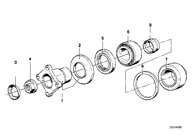 1984 BMW 733i  Clamping Bush Diagram for 33121204657