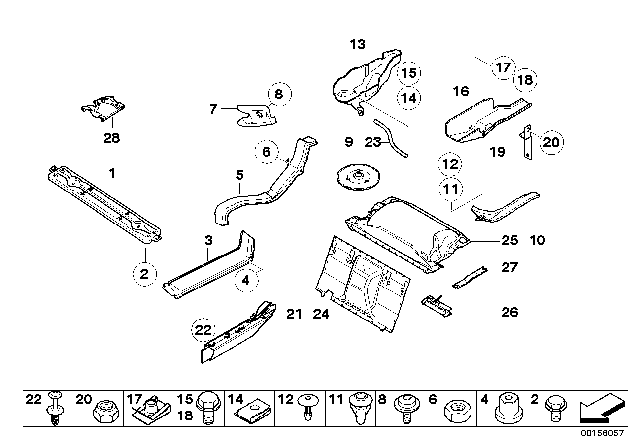 2007 BMW 750i  Hex Nut Diagram for 61358230971