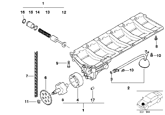 1997 BMW Z3  Coil Spring Diagram for 11417502774