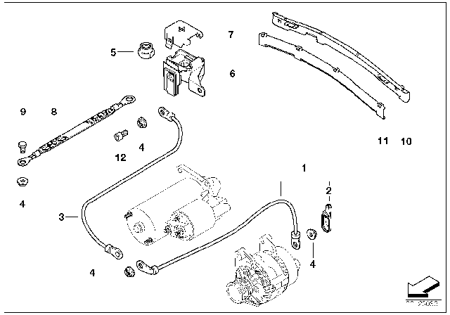2000 BMW 323Ci  Base B Diagram for 61138371010