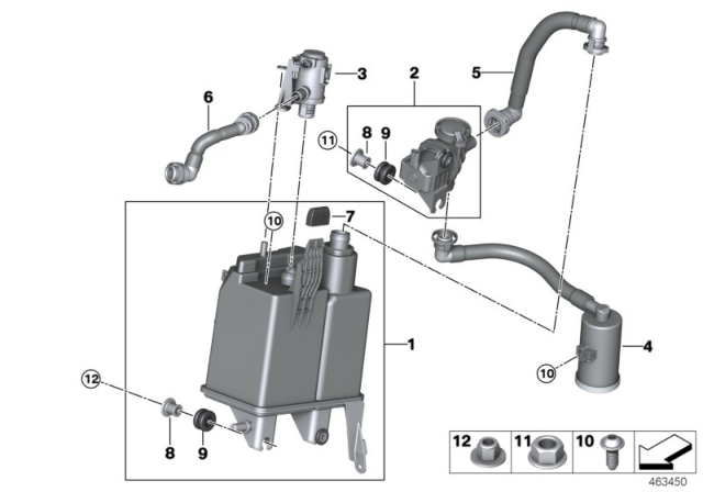 2017 BMW X5  Metal Tube, Corrugated Diagram for 16117438140