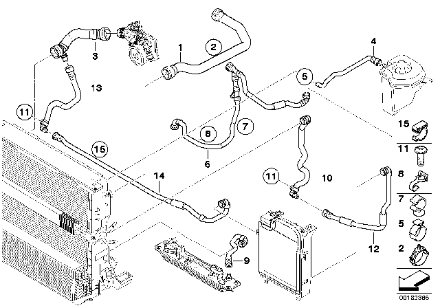2012 BMW X5 Tubing Support Diagram for 17127807757