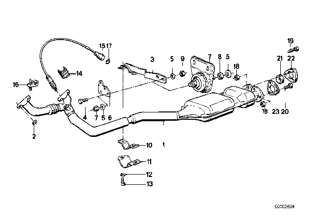 1982 BMW 633CSi  Bracket Diagram for 18211246075