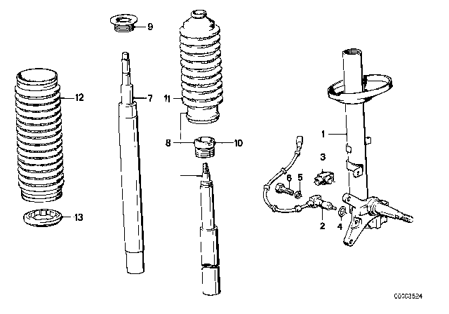 1983 BMW 533i  O-RING Diagram for 11007733096