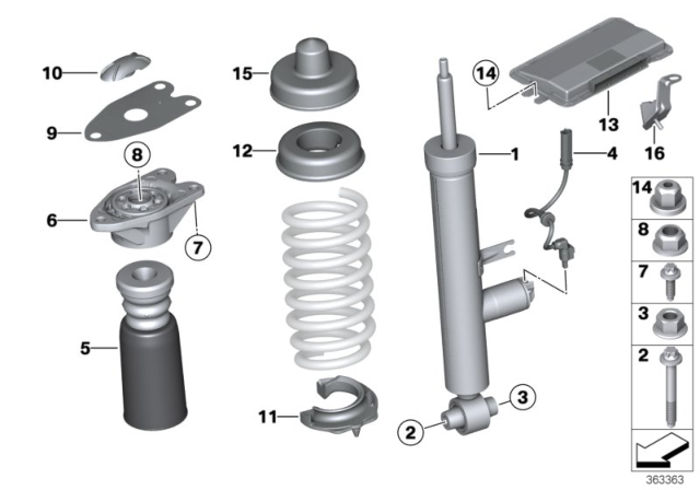 2015 BMW 435i  Additional Damper, Rear Diagram for 33536850537