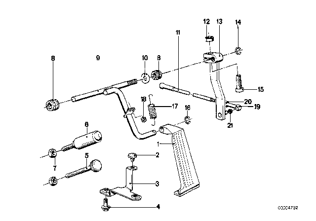 1978 BMW 630CSi  Knurled Bolt Diagram for 35411157679