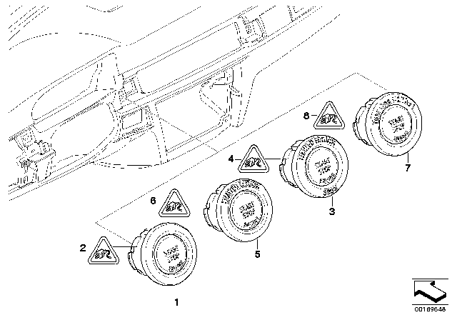 2006 BMW 330xi  Ignition Switch Diagram for 61317973477