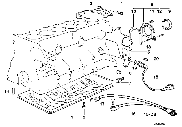 1997 BMW M3 Hex Bolt With Washer Diagram for 07119905530