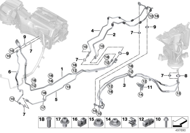 2020 BMW X7  DUAL CLIP Diagram for 64126996057