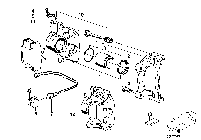 1987 BMW 325i Self-Locking Hex Bolt Diagram for 34111154445