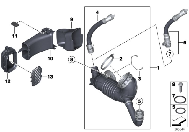 2018 BMW 328d HOSE CLAMP Diagram for 13717805178