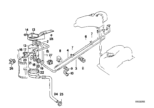 1987 BMW 735i  Clamp Diagram for 16131179836