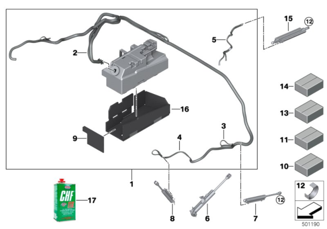 2020 BMW M8  Hydraulic Oil Chf 11 S Diagram for 83290429576