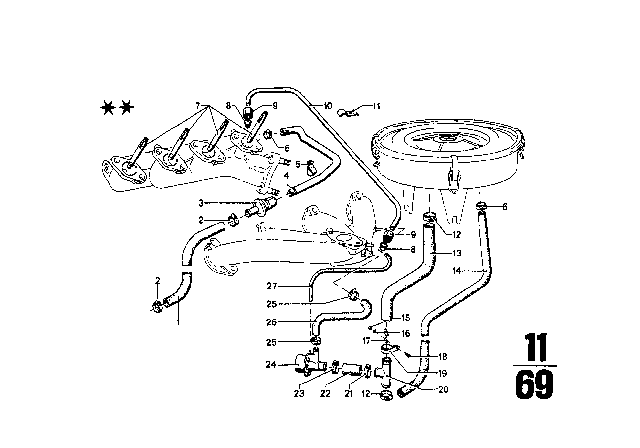 1969 BMW 2002  Hose Clamp Diagram for 07129952111