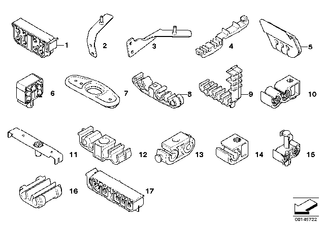 2007 BMW 550i  Brake Pipe Bracket Diagram for 34301165382