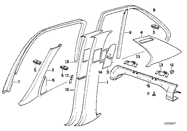 1994 BMW 530i  Covering Column-Center Lower Left Diagram for 51438138859