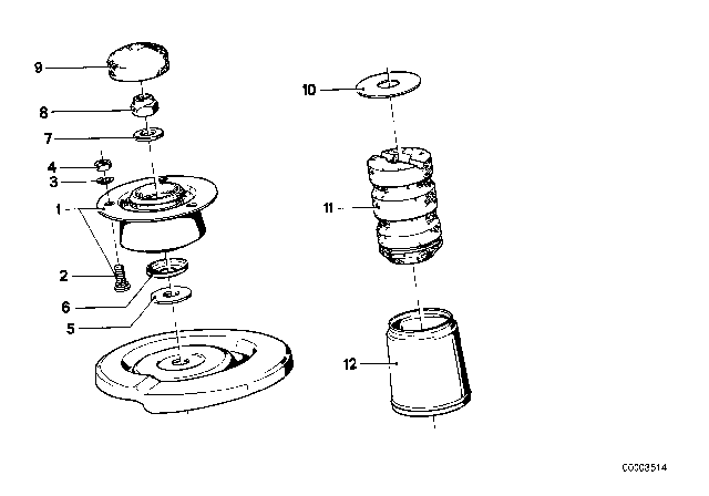 1985 BMW 735i Cap Diagram for 31331119353