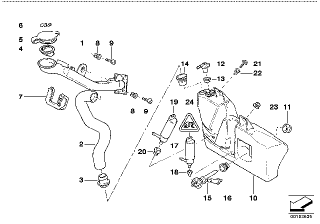 1996 BMW 740iL Plug Housing Diagram for 61131378402