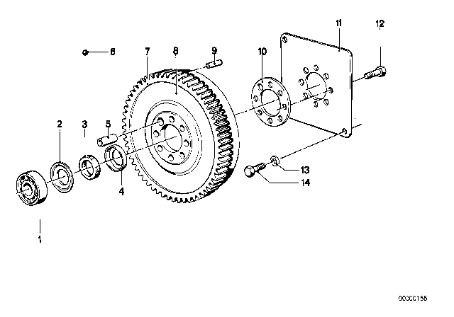 1988 BMW 325ix  Spacer Diagram for 11221710038