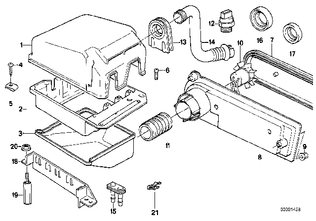 1991 BMW 535i Temperature Switch Diagram for 12631717443