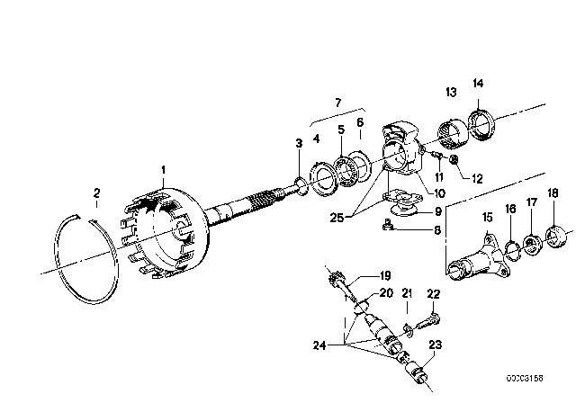 1979 BMW 320i  Hex Nut Diagram for 61211459656