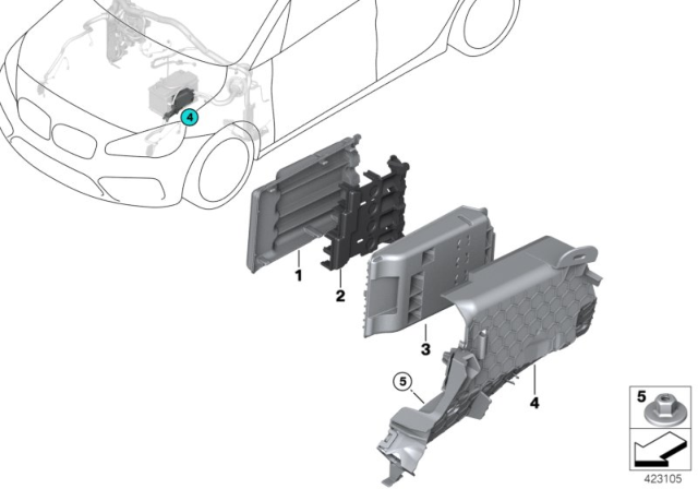 2020 BMW X1  B+ Distributor Diagram for 61149321023