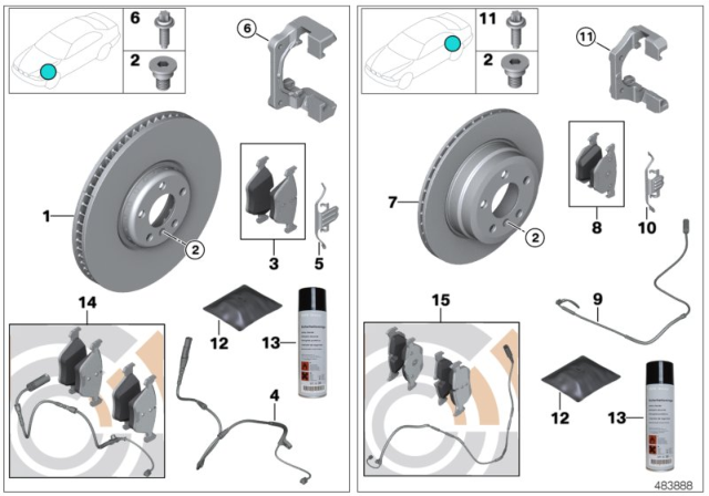2013 BMW 535i GT  Brake Disc, Lightweight, Ventilated Diagram for 34216775289