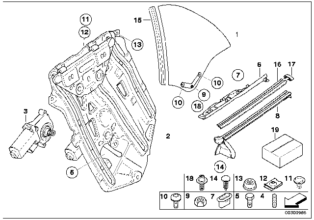 2001 BMW M3  Screw Diagram for 51377010364