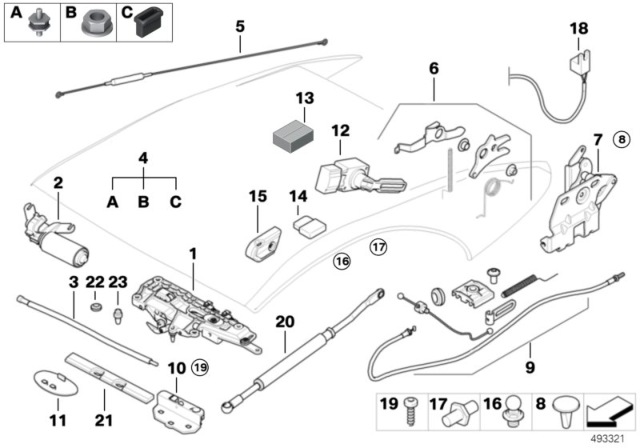 2009 BMW 650i  Torx-Bolt With Washer Diagram for 54317000636