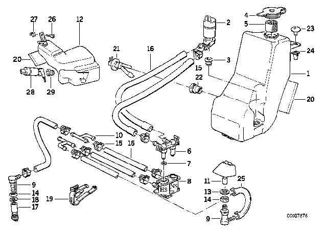1995 BMW 530i  Spacer Diagram for 61671389557