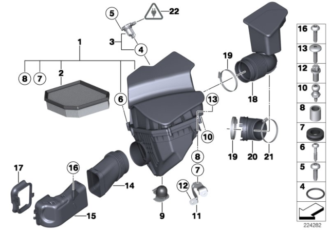 2011 BMW 528i  Air Channel Diagram for 13717590594