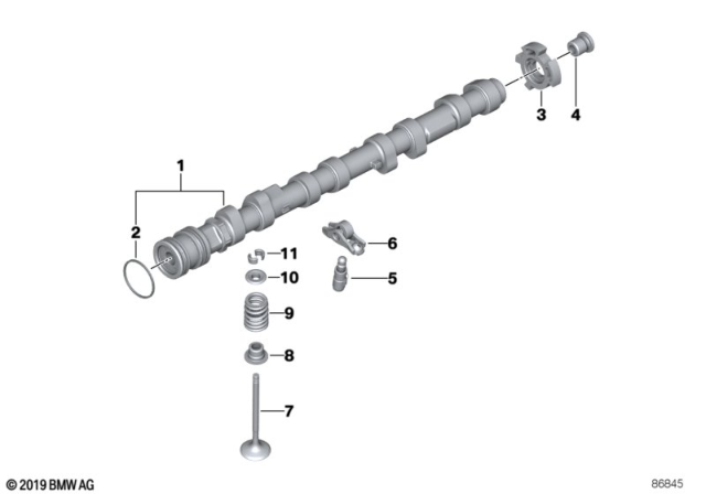 2007 BMW 750i Exhaust Valve Diagram for 11347503738