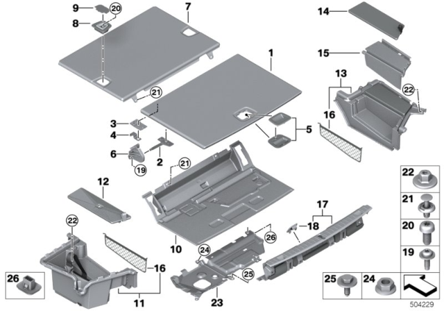 2020 BMW 745e xDrive  Clamp, Floor Panel Diagram for 51477413832