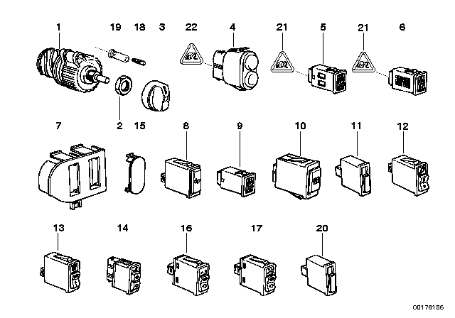 1996 BMW 328i Plug Housing Diagram for 61131378134