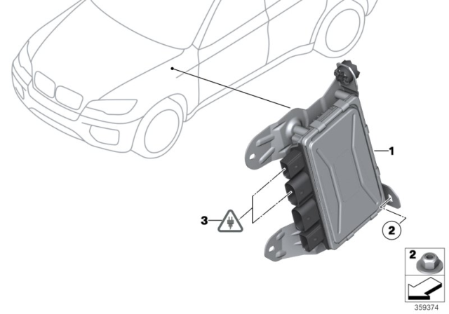 2018 BMW X5  Wiring Harness, Module Diagram for 61119190411