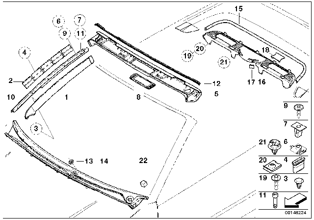 2002 BMW 330Ci  Holder Diagram for 51438239975