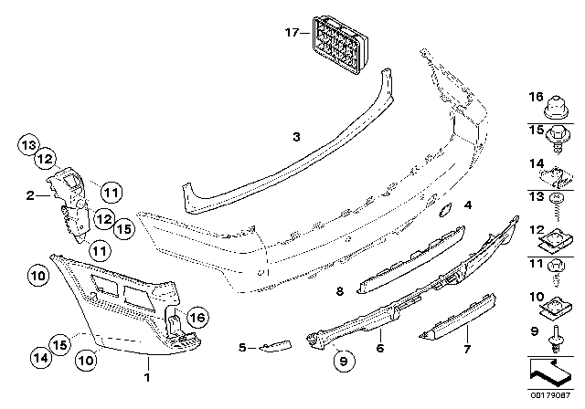 2009 BMW X3  Reflector Left Diagram for 63147162217