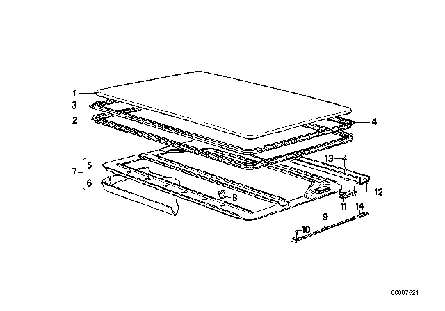 1990 BMW 325i  Cover Diagram for 54121906710